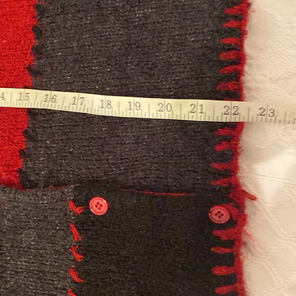 Vintage Christopher & Banks hand embroidered patchwork whipstitch cardigan - Picture 7 of 9